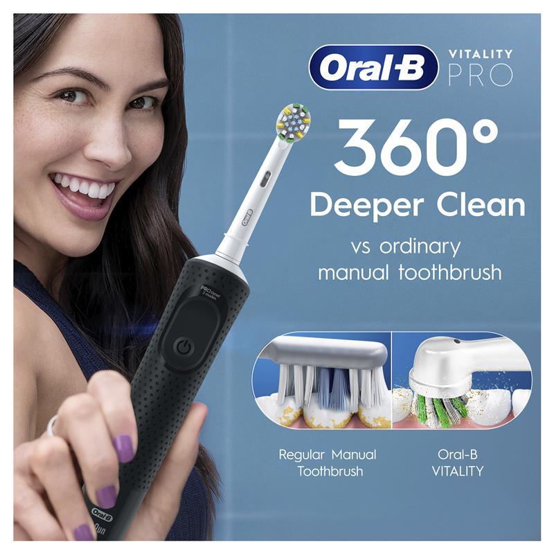 Oral-B Electric Toothbrush Vitality Pro Deep Clean with Travel Case - Black