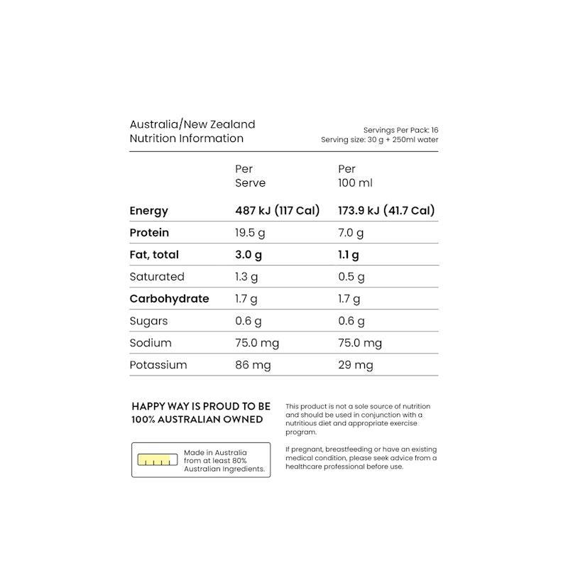 Happy Way Double Choc Chip Vegan Protein Powder 500g