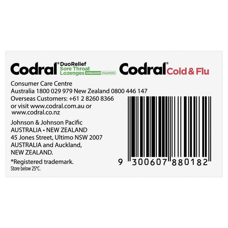 Codral Plus Cold & Flu 16 Tablets + Sore Throat 16 Lozenges