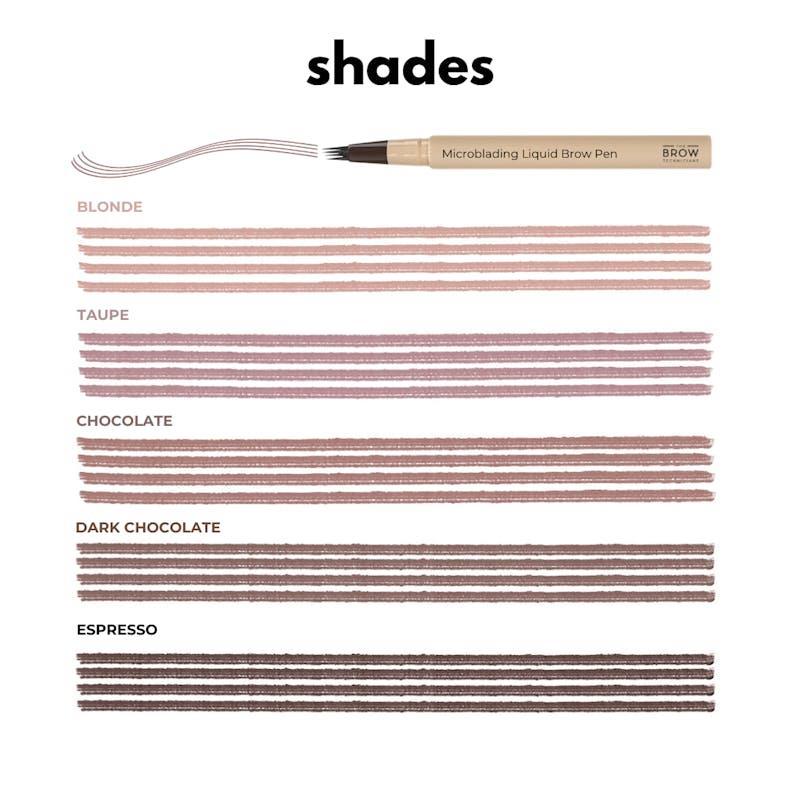 TBT Cosmetics 4-Tip Microblading Hair-Stroke Brow Pen Chocolate
