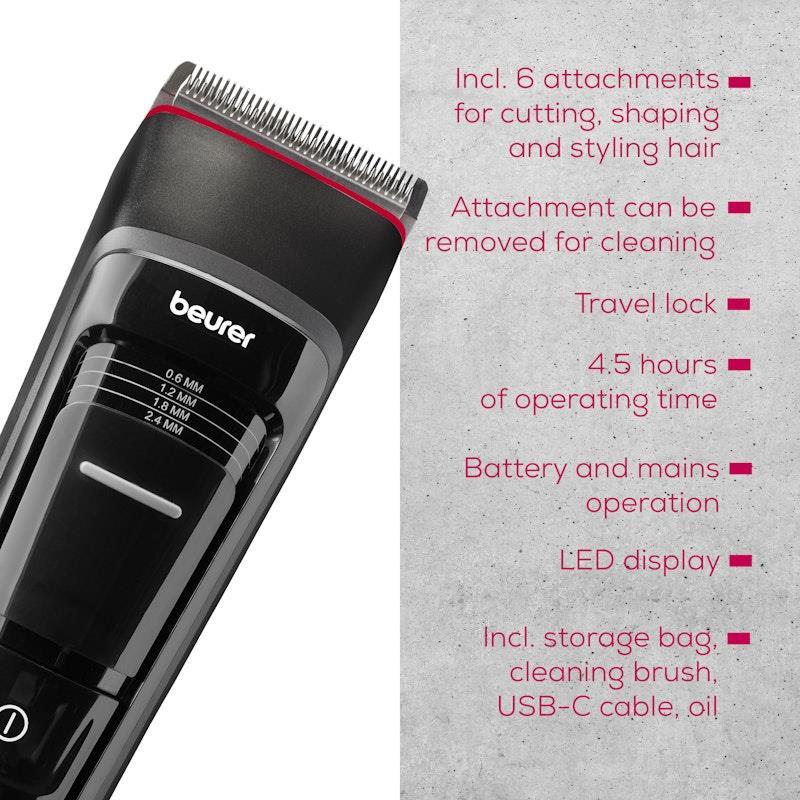 Beurer MN5X Hair Clipper with 6 attachments 1unit