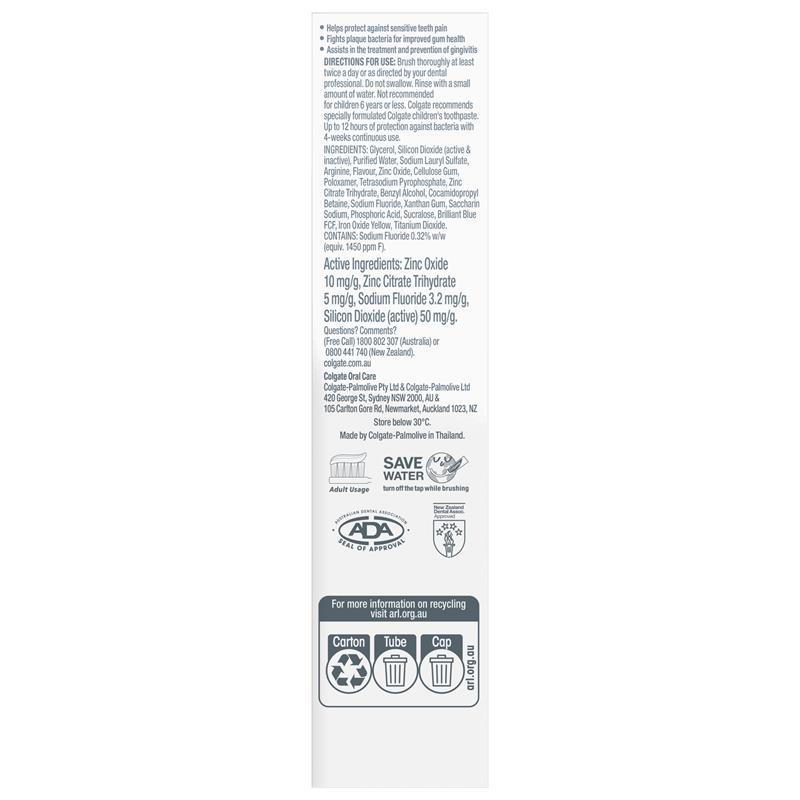 Colgate Toothpaste Total Sensitivity & Gum Double Mint 115g