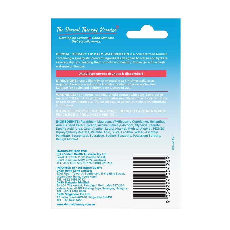 Dermal Therapy Lip Balm Stick Watermelon 4.8g