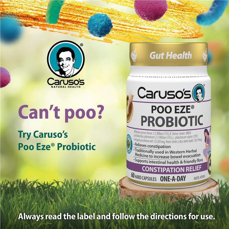 Carusos Poo Eze Probiotic 60 Capsules