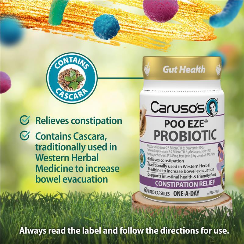 Carusos Poo Eze Probiotic 60 Capsules