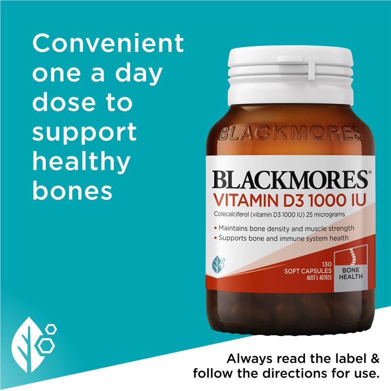 Blackmores Vitamin D3 1000IU 130 Capsules