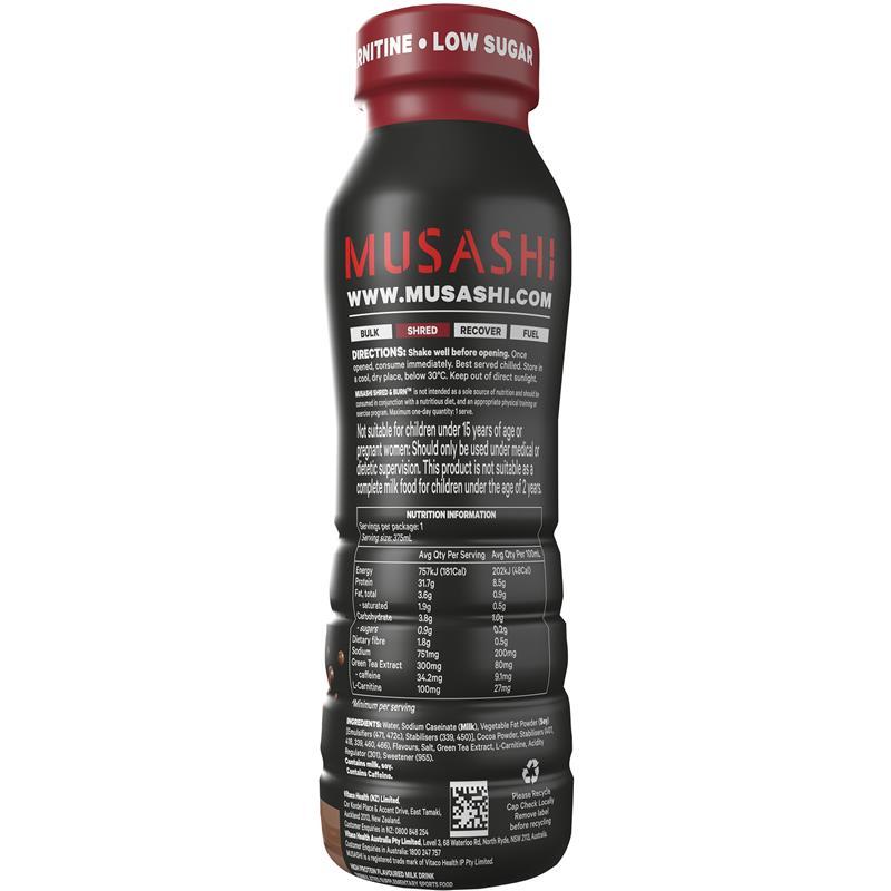 Musashi Shred And Burn Chocolate 375ml