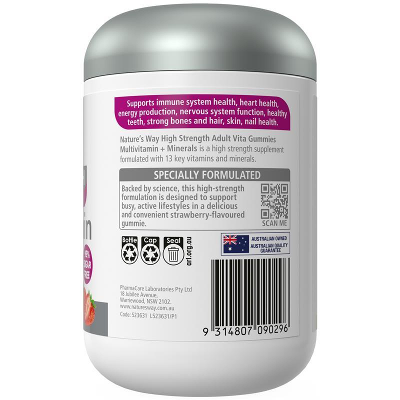Nature's Way Adult Vita Gummies Sugar Free  High Strength Multivitamin 130 Gummies Exclusive Size