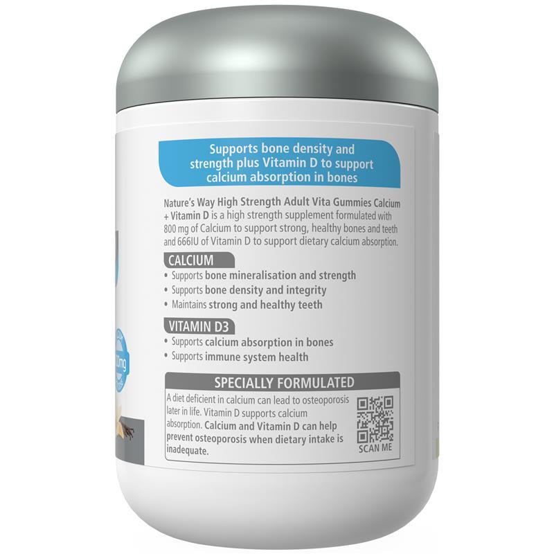 Nature's Way Adult Vita Gummies Sugar Free High Strength Calcium 120 Gummies Exclusive Size