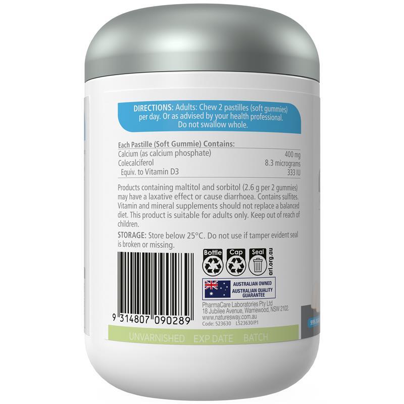 Nature's Way Adult Vita Gummies Sugar Free High Strength Calcium 120 Gummies Exclusive Size