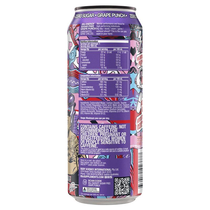 BSc Energy Drink Grape Punch 500ml