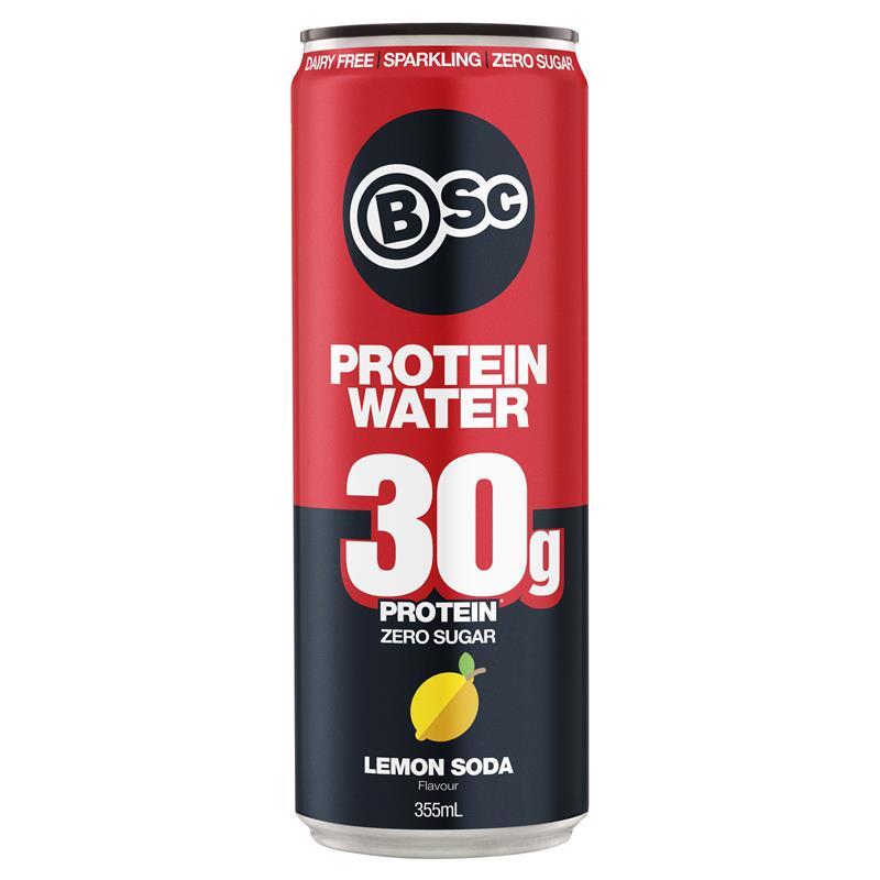 BSc Protein Water Can Lemon Soda 355ml