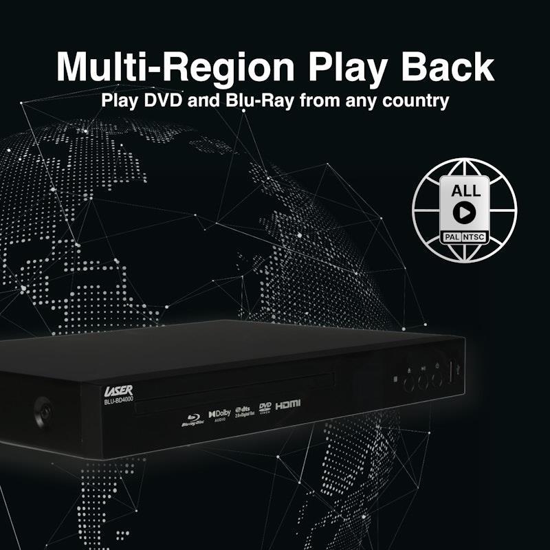 Laser Multi-Region Blu-Ray Player HDMI Digital 7.1 Surround 1 Unit