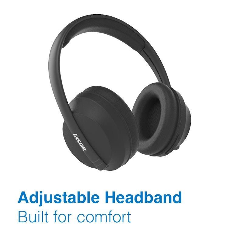 Laser ANC Kids Wireless Headphones - Volume-Limited Black