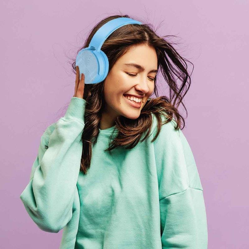 Laser Wireless Foldable Headphones Blue