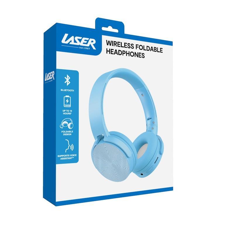 Laser Wireless Foldable Headphones Blue