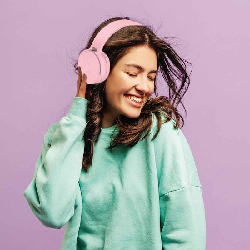 Laser Wireless Foldable Headphones Pink