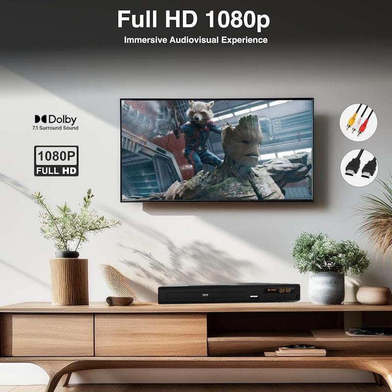 Laser DVD Player Multi-Region HDMI, Composite Video and USB 1 Unit