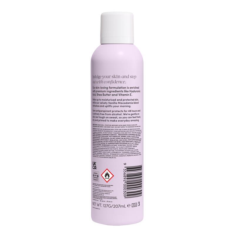 Gem Skin-Loving Antiperspirant Deodorant Aerosol Vanilla Macadamia 207ml