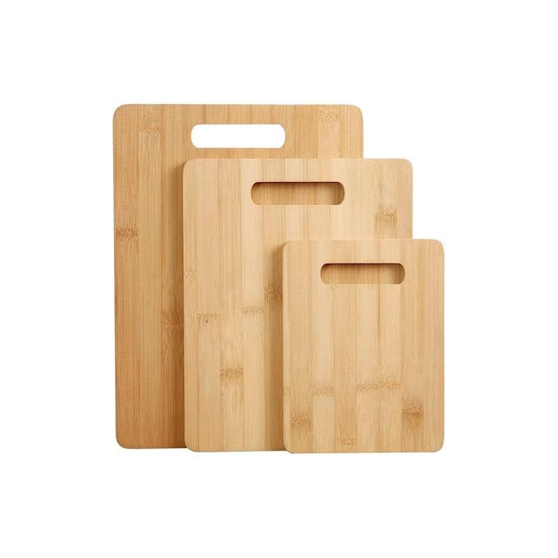 Living Today 3 Piece Bamboo Chopping Board Set for Cutting Serving Cheese Bundle