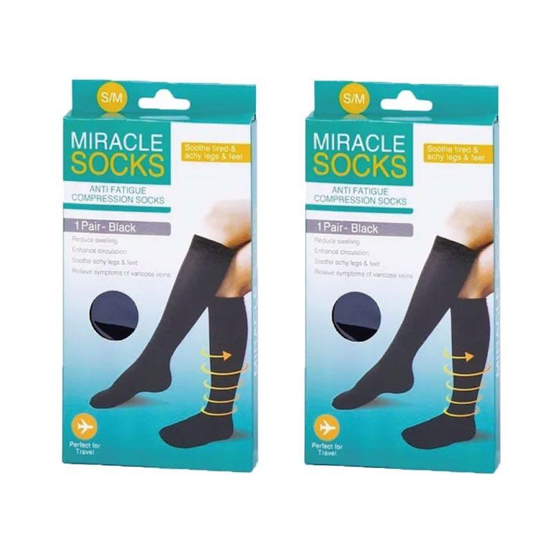Living Today Compression Socks 2 Pack Travel Work Everyday Support - S/M