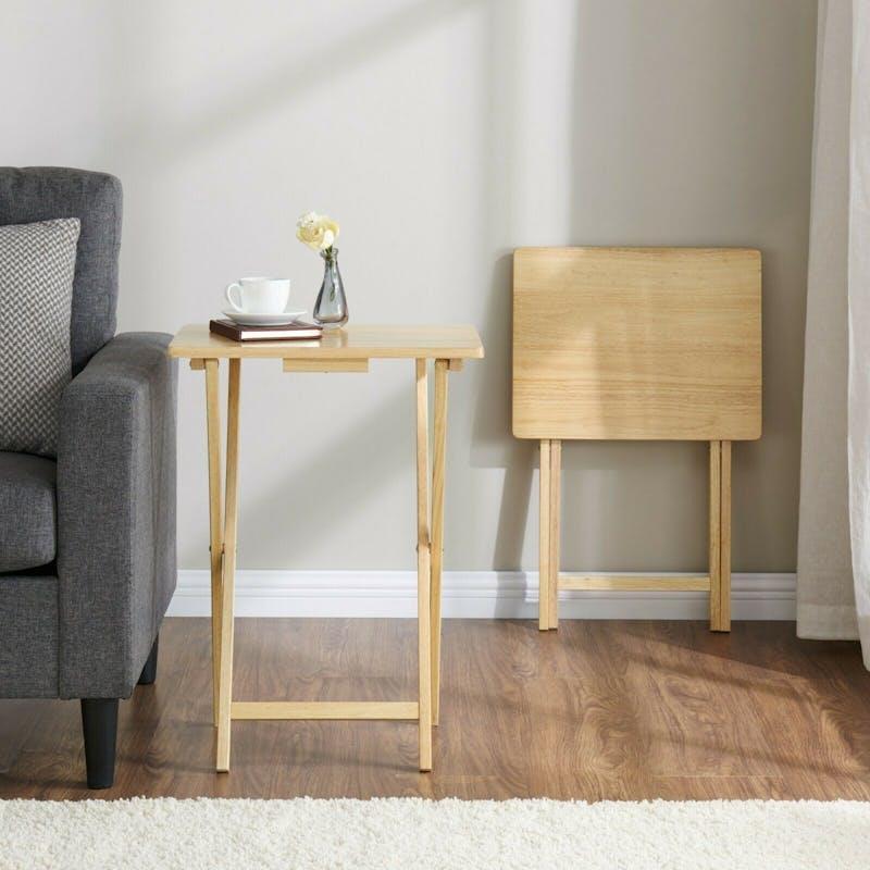 Living Today Bamboo  Folding Tv Tray & Snack Table 1Unit