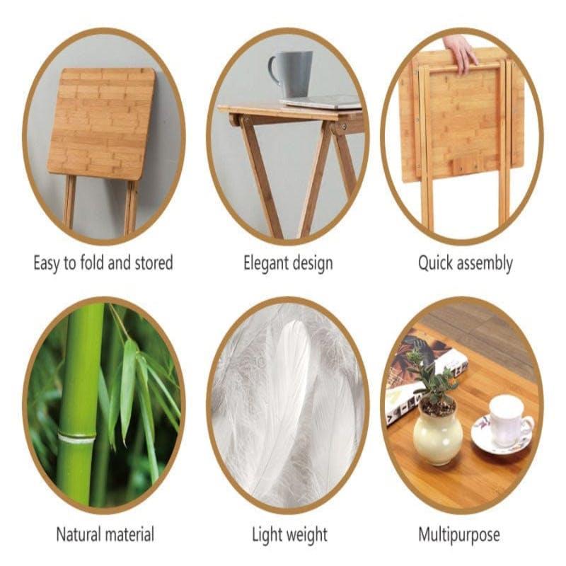 Living Today Bamboo  Folding Tv Tray & Snack Table 1Unit