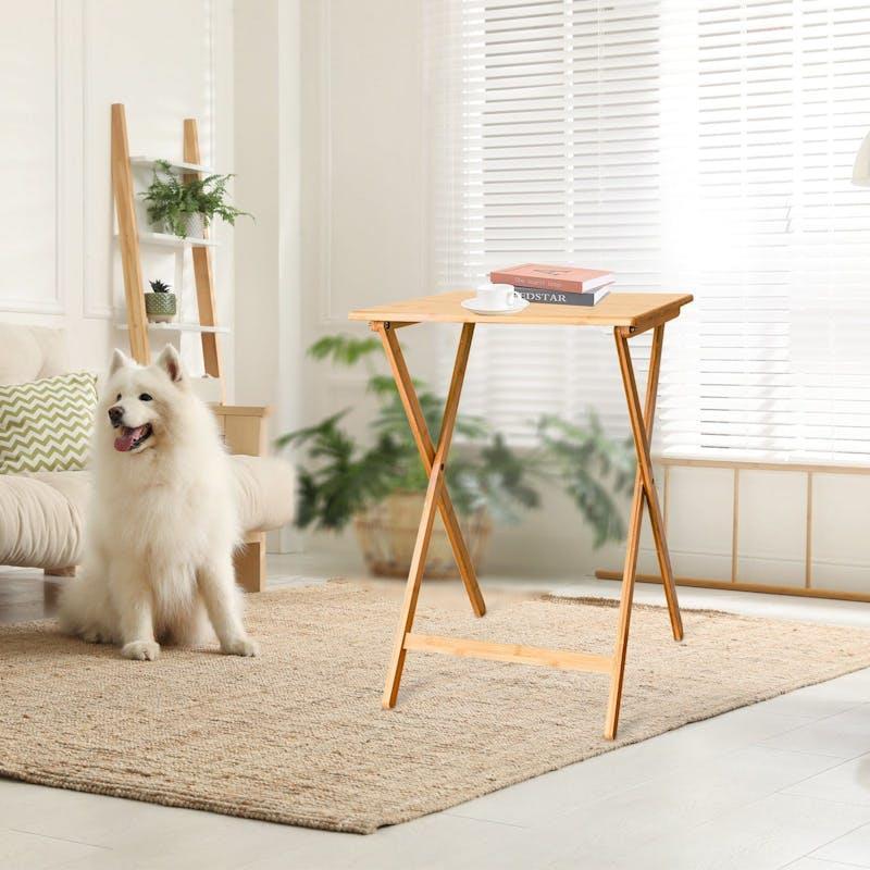 Living Today Bamboo  Folding Tv Tray & Snack Table 1Unit