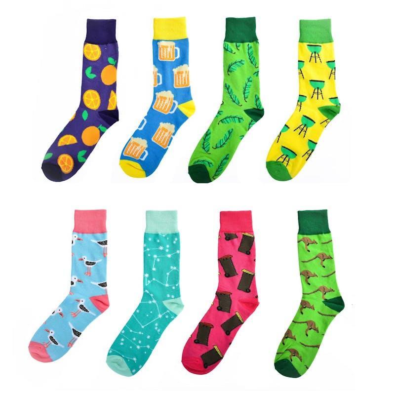 Sock Exchange 240 Pack Novelty Socks Colourful Assorted Designs Gift Collection Bundle