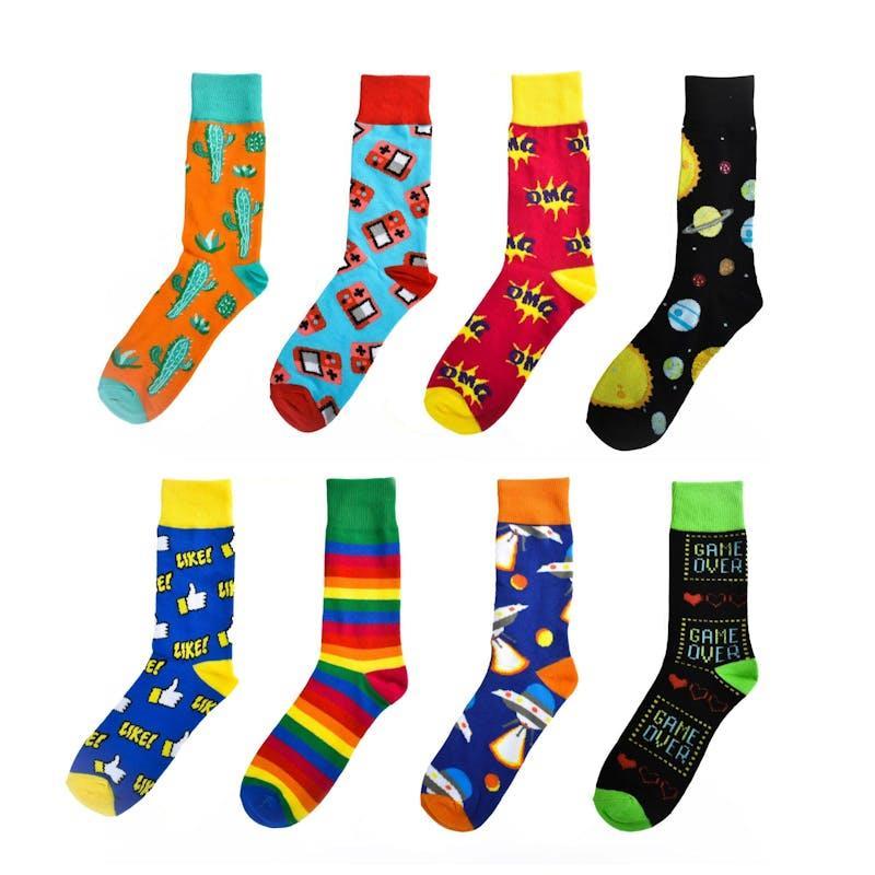Sock Exchange 240 Pack Novelty Socks Colourful Assorted Designs Gift Collection Bundle