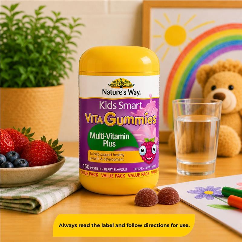 Nature's Way Kids Smart Vita Gummies Multi-Vitamin+ 150 Gummies Exclusive Size