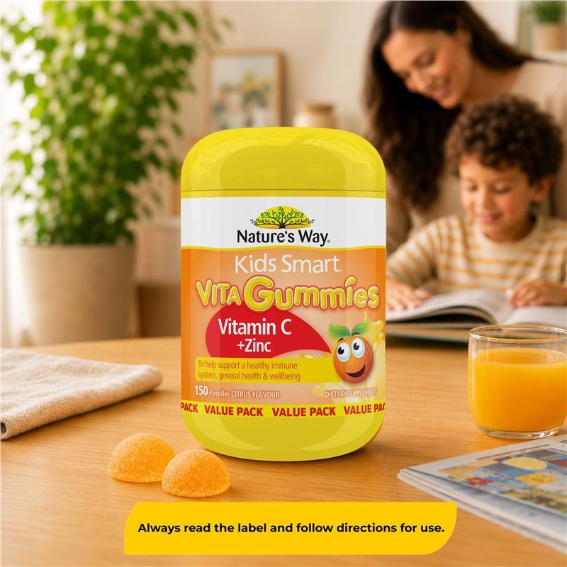 Nature's Way Kids Smart Vita Gummies Vitamin C + Zinc 150 Gummies Exclusive Size