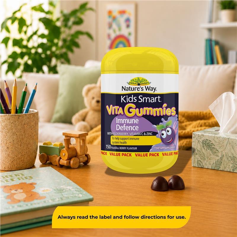 Nature's Way Kids Smart Vita Gummies Immune Defence 150 Gummies Exclusive Size