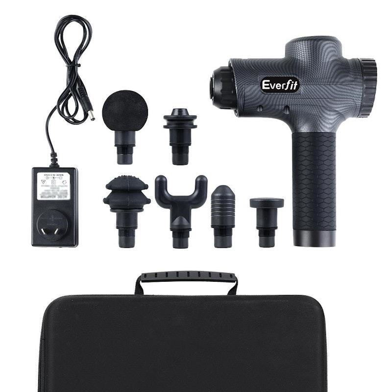 Everfit 30 Speed 6 Heads Vibration Muscle Massager Chargeable Grey