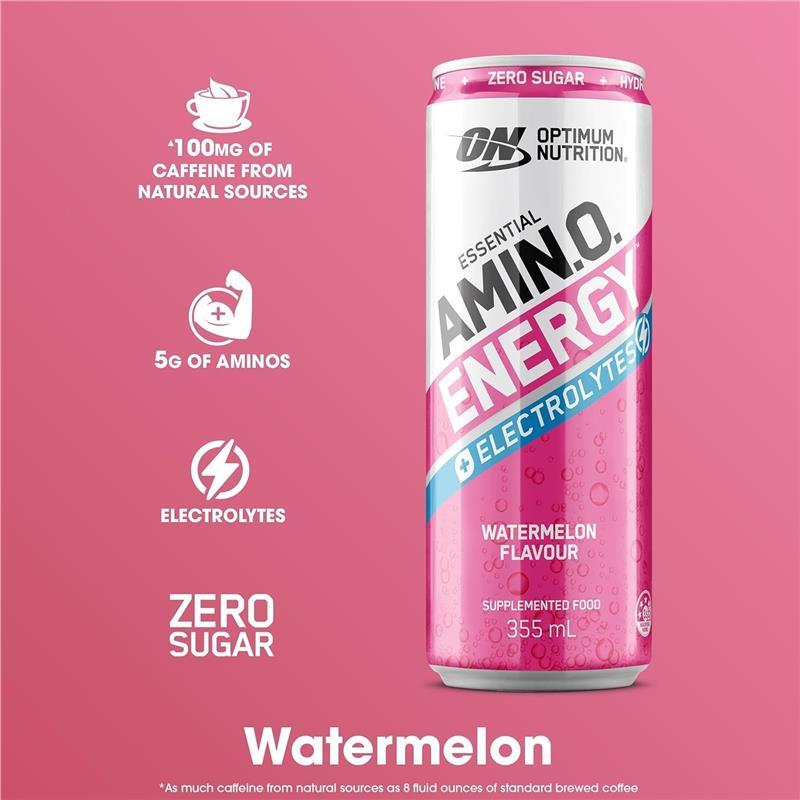 Optimum Nutrition Amino Energy Sparkling + Electrolytes Watermelon 355ml