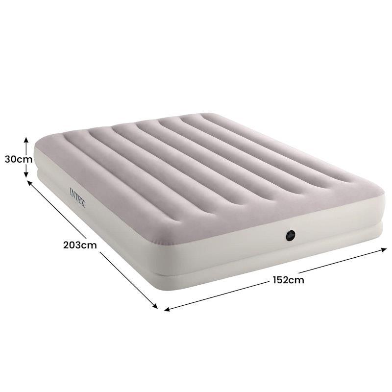 Intex Dura-Beam Prestige Mid-Rise Inflatable Airbed with USB Pump Cream Queen