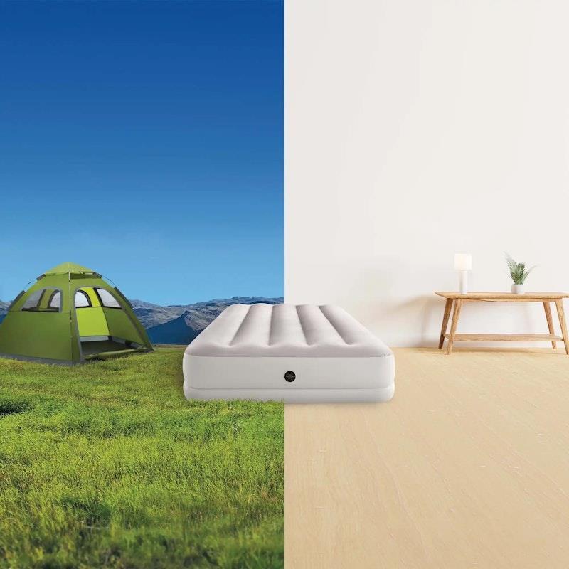 Intex Dura-Beam Prestige Mid-Rise Inflatable Airbed with USB Pump Cream Queen