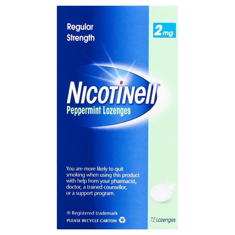 Nicotinell Lozenge Peppermint 2mg 72