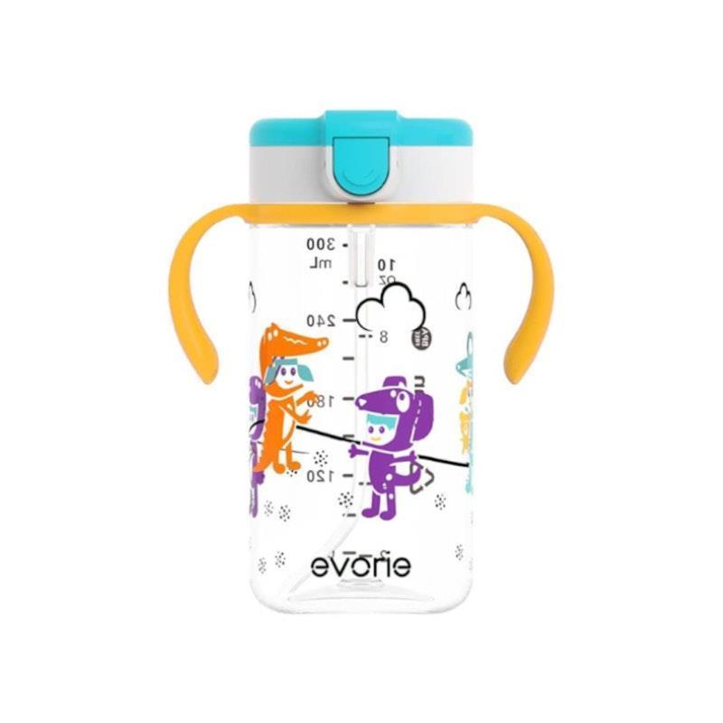 Evorie Tritan Kids Straw Water Bottle Mug 300mL, Imaginations OB 1Unit