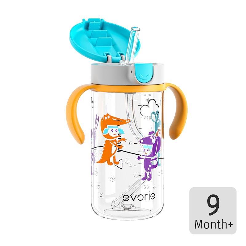 Evorie Tritan Kids Straw Water Bottle Mug 300mL, Imaginations OB 1Unit