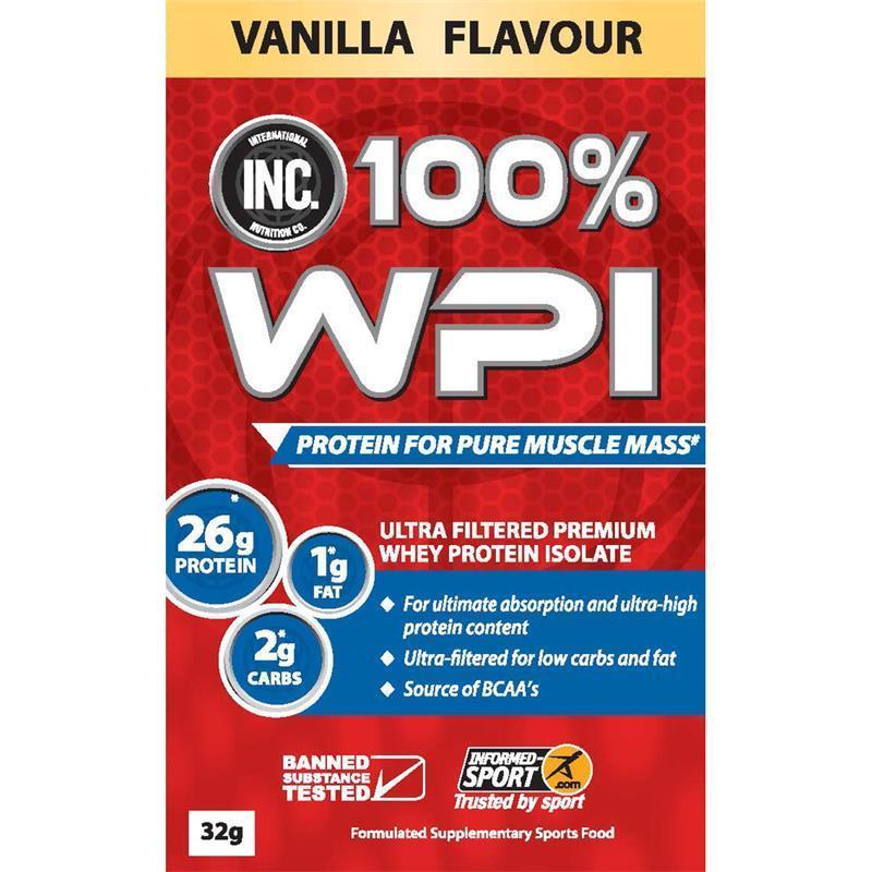 INC. 100% WPI Vanilla Sachet 32g