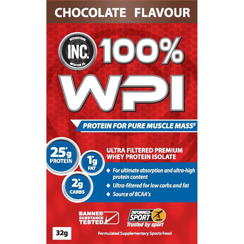 INC. 100% WPI Chocolate Sachet 32g