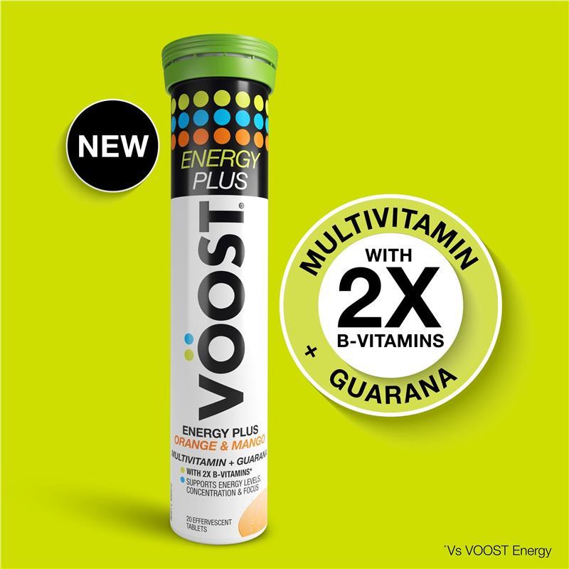Voost Energy Plus Orange & Mango Effervescent 60 Pack Exclusive Size