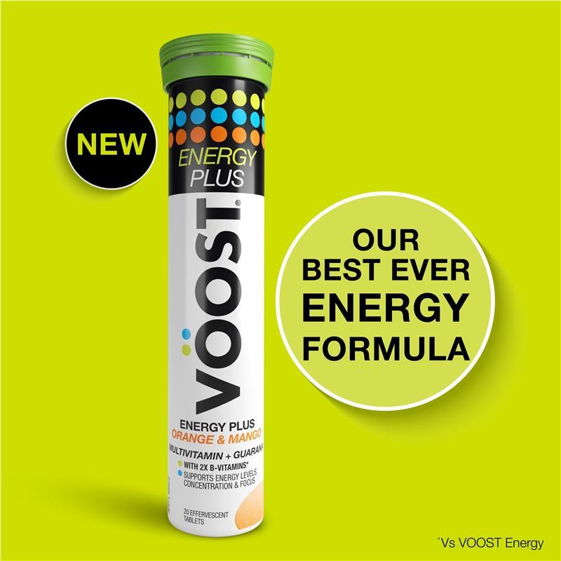 Voost Energy Plus Orange & Mango Effervescent 60 Pack Exclusive Size