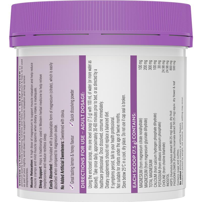 Swisse Ultiboost Magnesium + Sleep Powder 360g