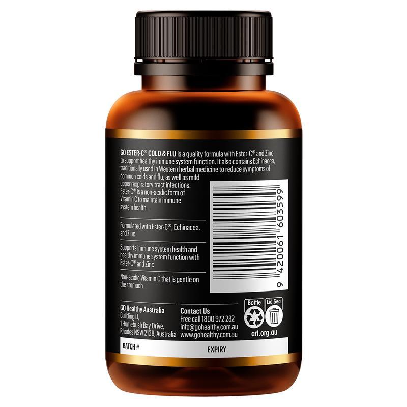 GO Healthy Ester-C Cold & Flu Relief 30 Hard Capsules