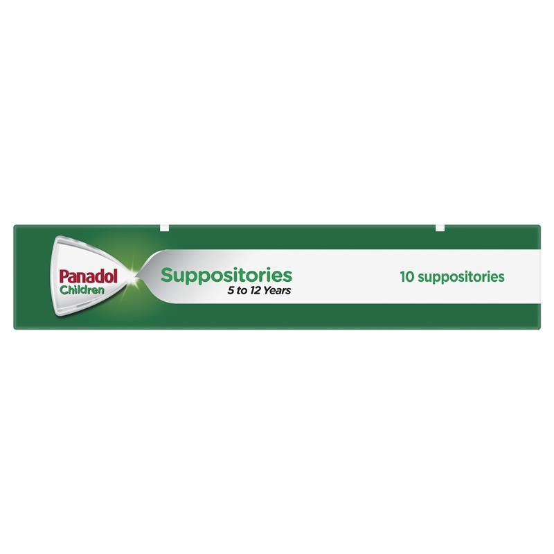 Panadol 250mg 5-12 Years 10 Suppositories