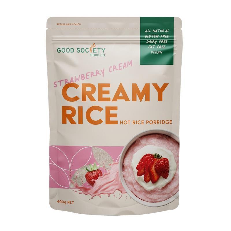 Good Society Food Co. Cream Creamy Rice - Strawberry Cream 400g