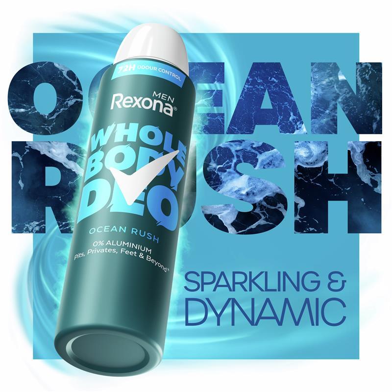 Rexona Men Whole Body Deodorant Aerosol Ocean ush 230ml