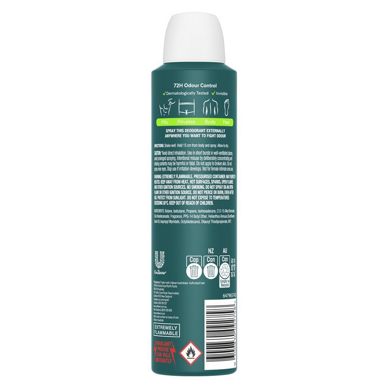 Rexona Men Whole Body Deodorant Aerosol Active Fresh 230ml